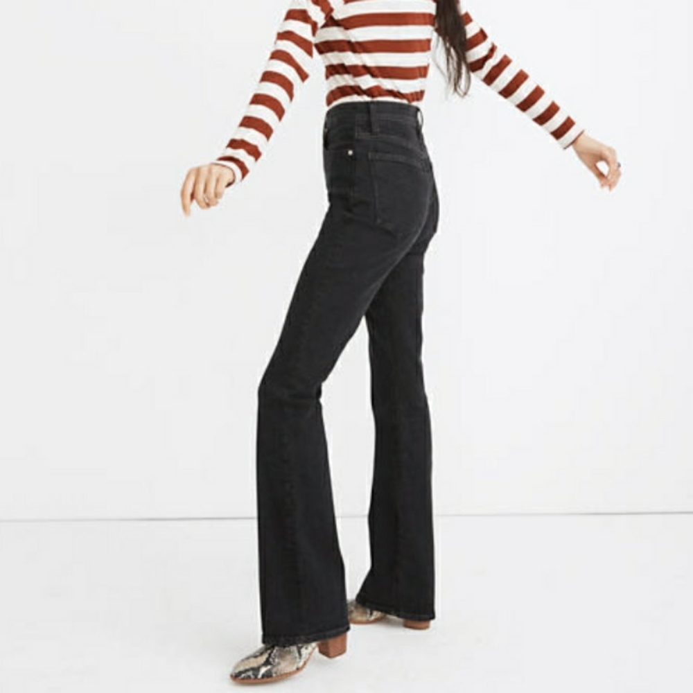 Madewell Skinny Flare Black Jeans size 26